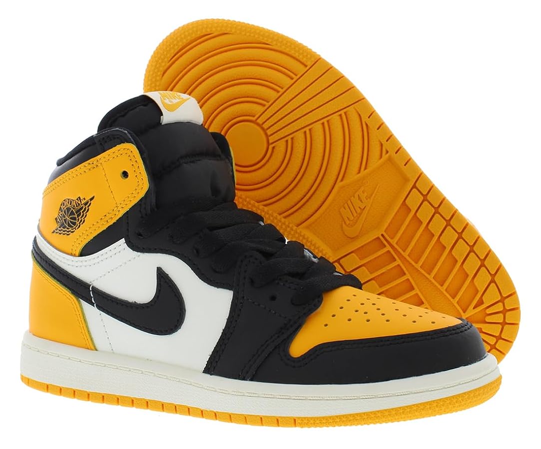 スニーカー NIKE PS AirJordan1 High\"ChicagoBlackToe\" Nike Air Jordan 1 Mid Chicago Toe Shoe 8,8.5 & 9 Black Red